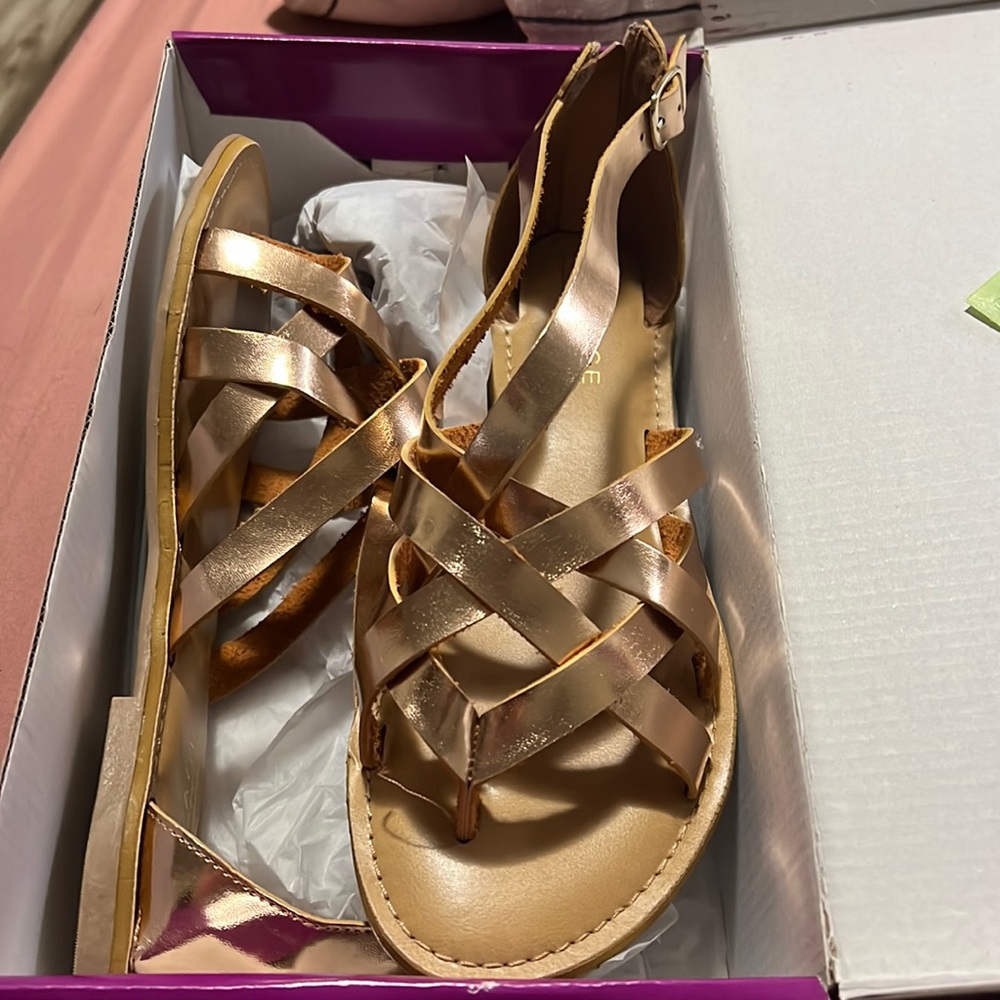 Rampage, Rose Gold, Size 10M & 9M, Leather Sandals